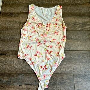 Floral tanktop bodysuit